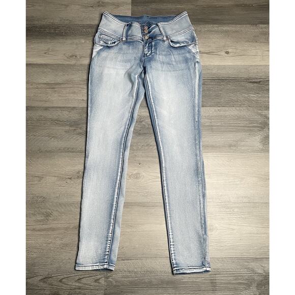 Tush Push Jeans Denim - Tush Push Women’s Colombian Style Butt Lifting Jeans High-Rise Light Wash Size 9